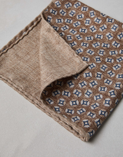 Brunello Cucinelli Silk pocket square with pattern outlook