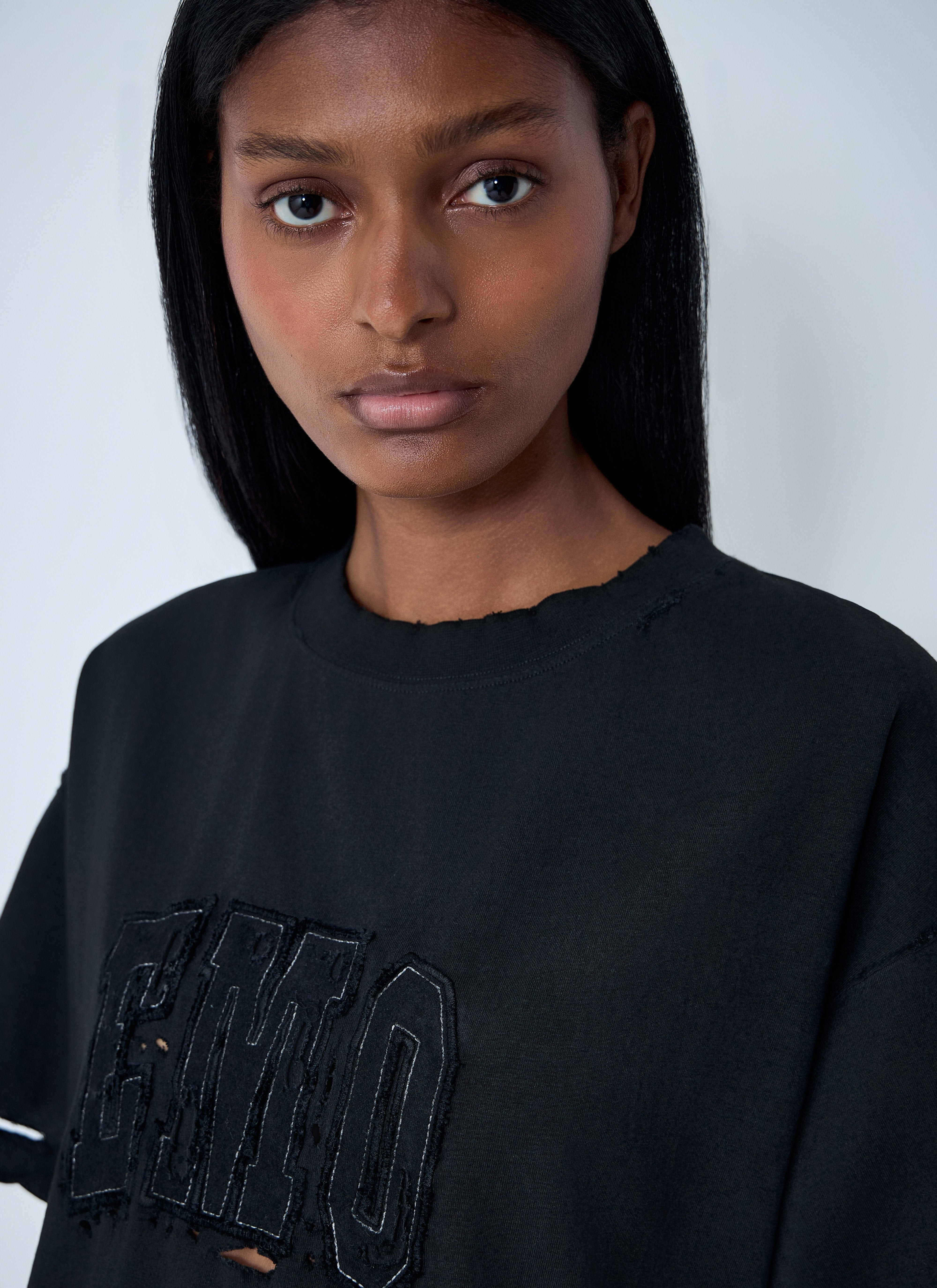 Balenciaga Women Logo Motif T-Shirt - 5