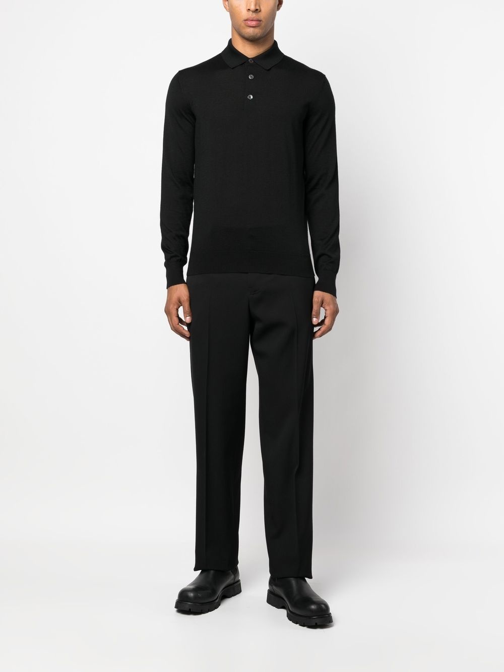 knitted polo shirt - 2