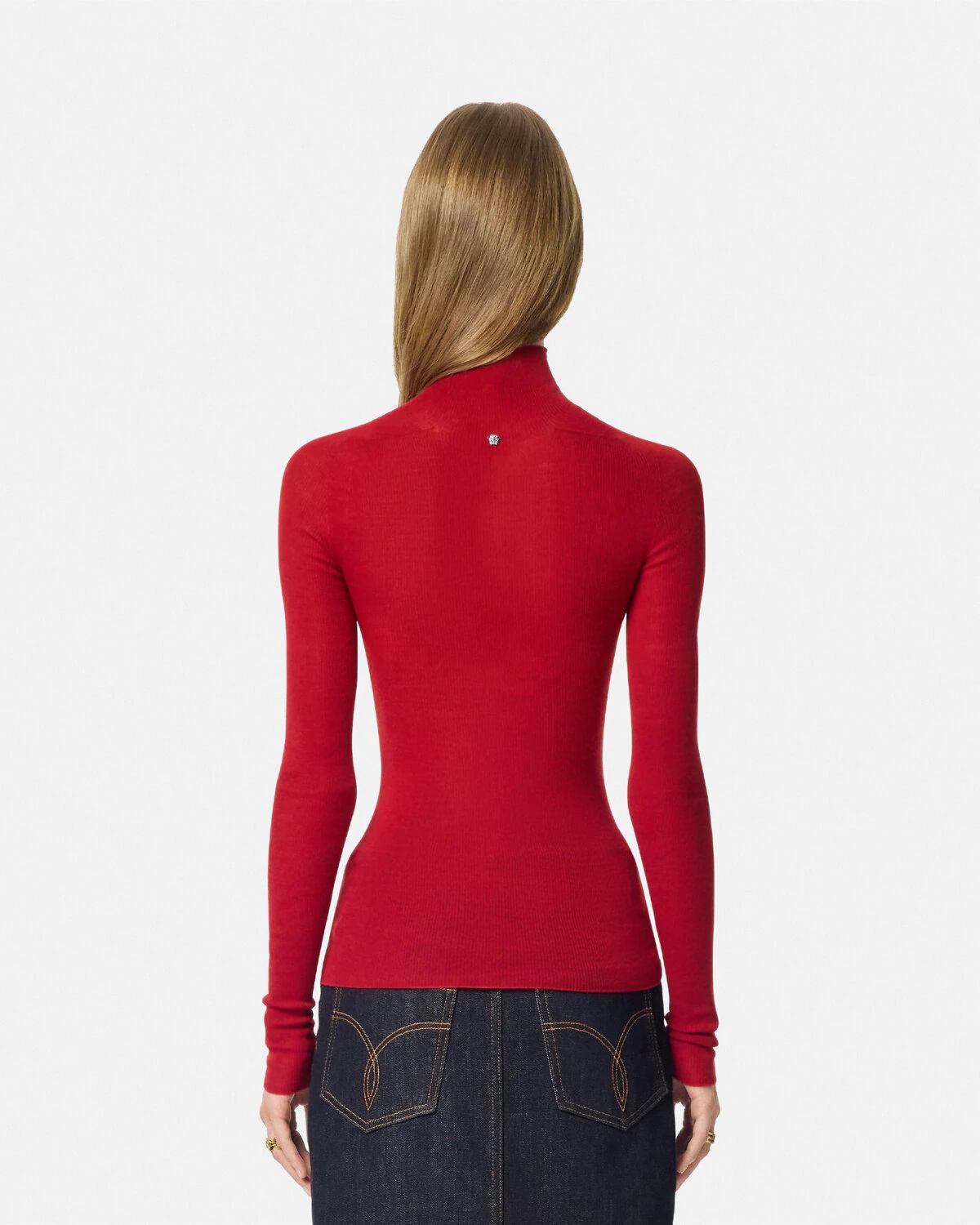 Merino Wool Fitted Ribbed Knit Top - 5