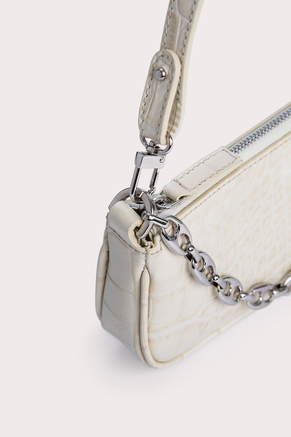 Mini Rachel Cream Croco Embossed Leather - 4