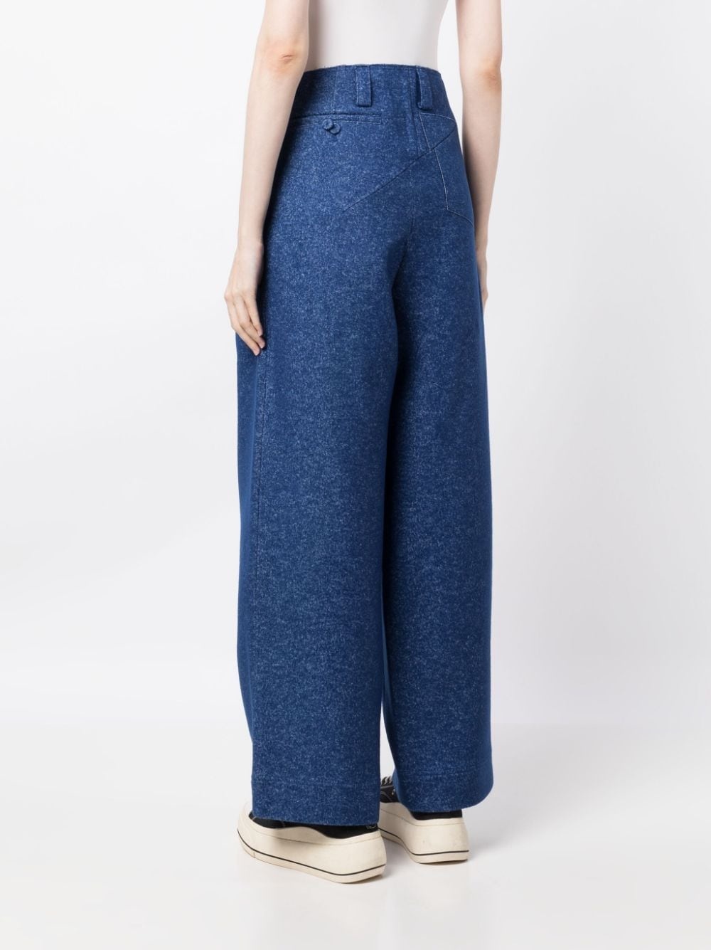 pleat-detail straight-leg trousers - 4