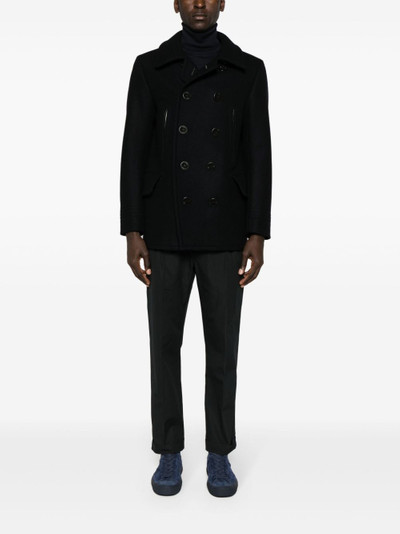 TOM FORD Melton double-breasted peacoat outlook