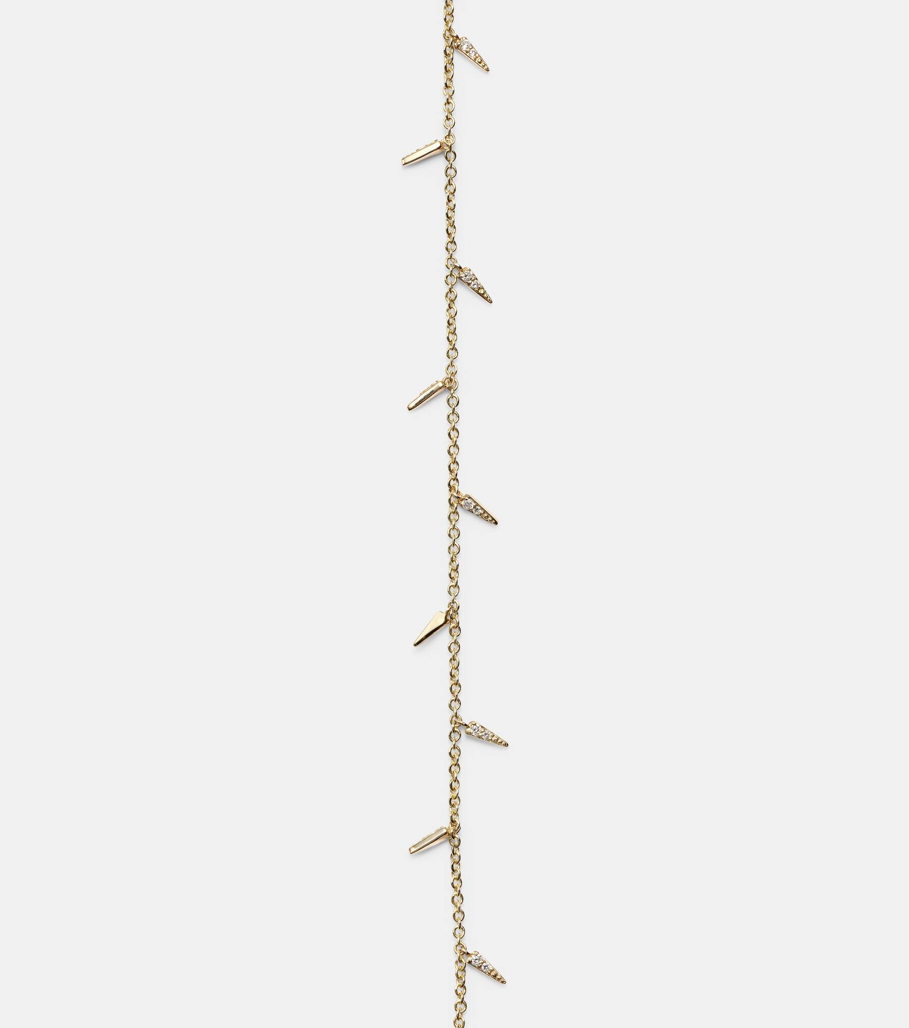 14kt gold necklace with diamonds - 4