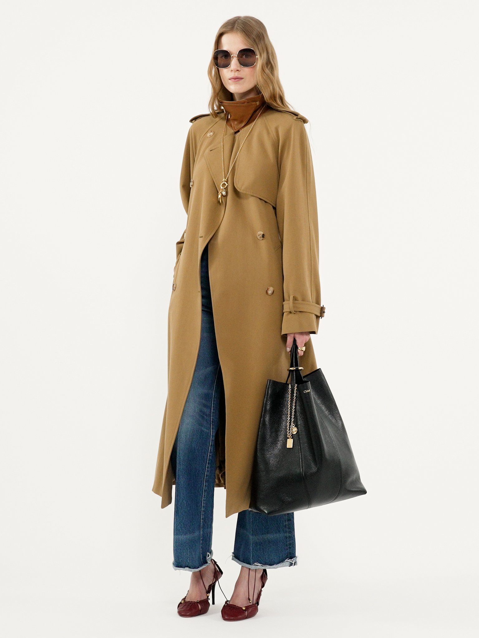 LARGE CHLOÉ SPIN TOTE BAG IN GRAINED LEATHER - 4