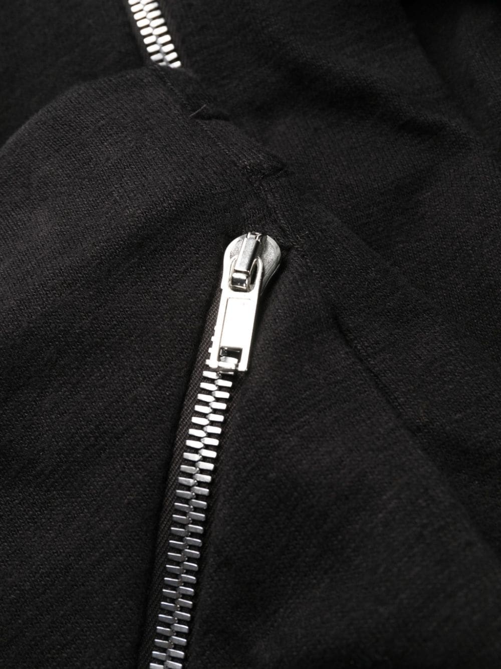decorative-zip detailing cotton trousers - 6