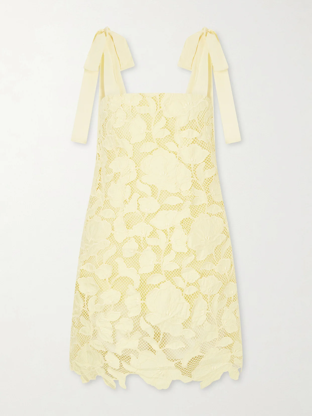 Marigold Cotton-lace Mini Dress - 1