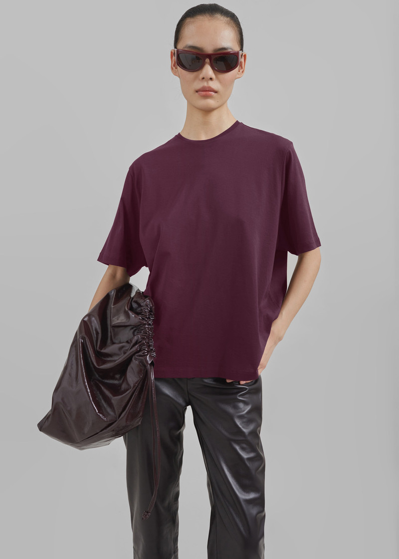Harper Soft Organic T-Shirt - Burgundy 5