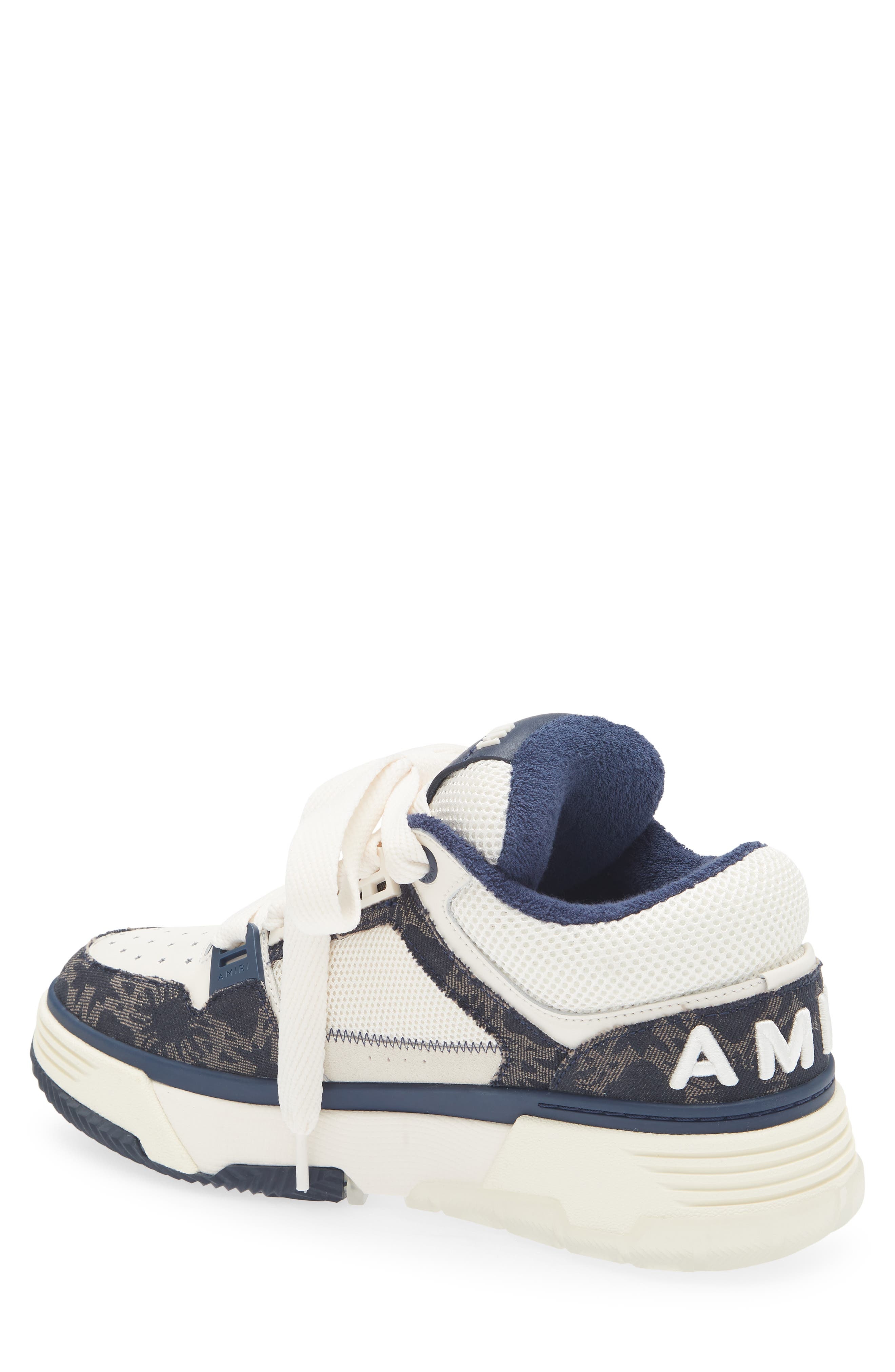 AMIRI ホワイト＆ネイビー MA Quad MA-1 スニーカー White & Navy MA Quad MA-1 Sneakers by AMIRI on Sale