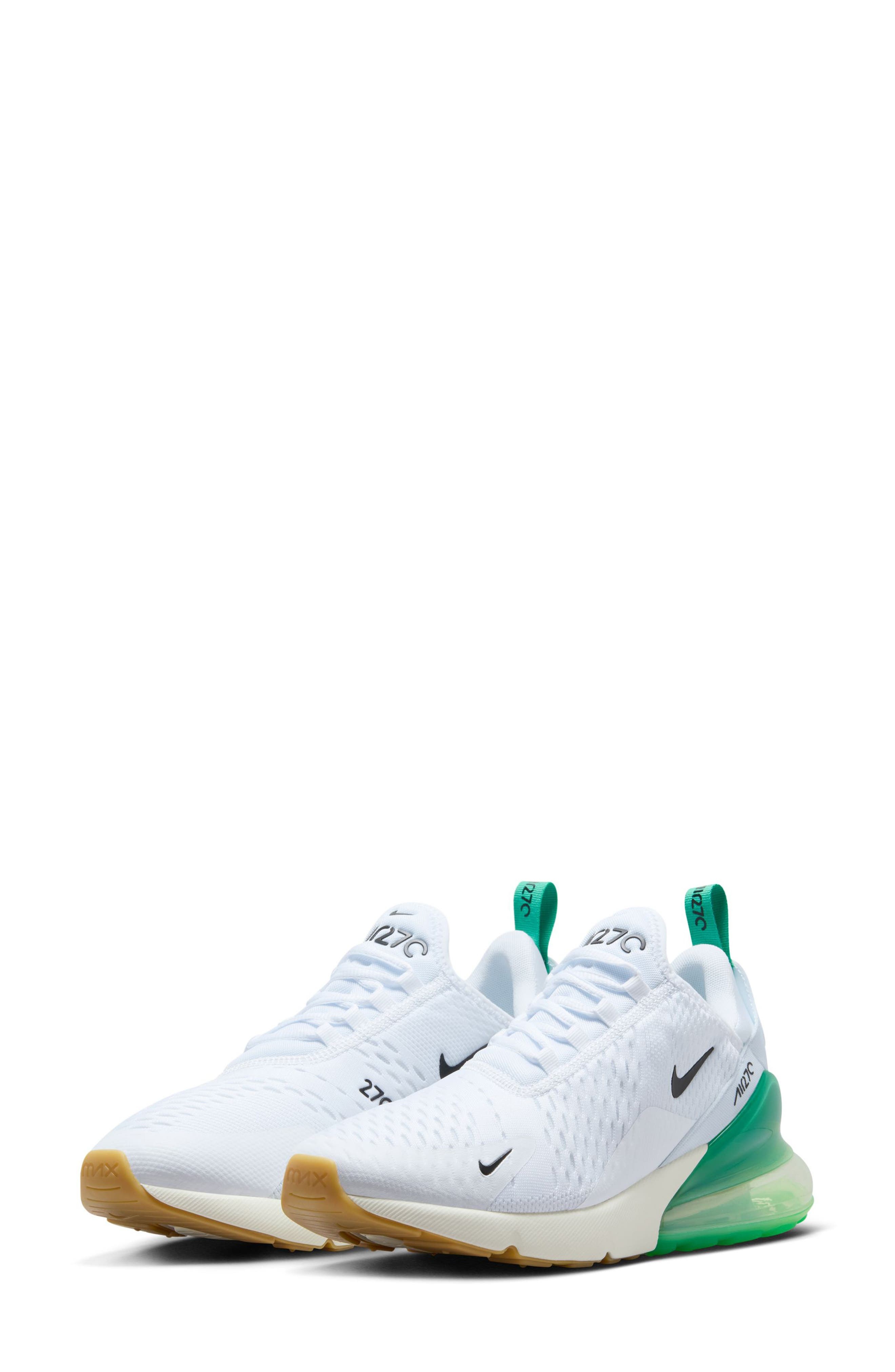 Nike Air Max 270 Sneaker in White/Black/Green at Nordstrom - 1