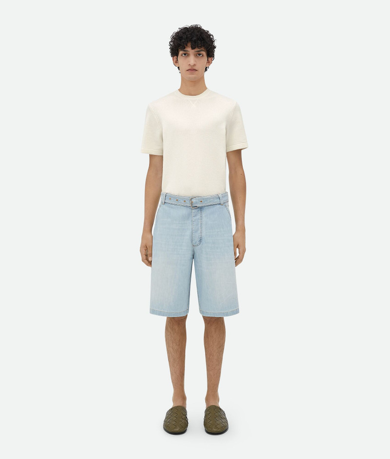 Light Bleached Denim Shorts 1