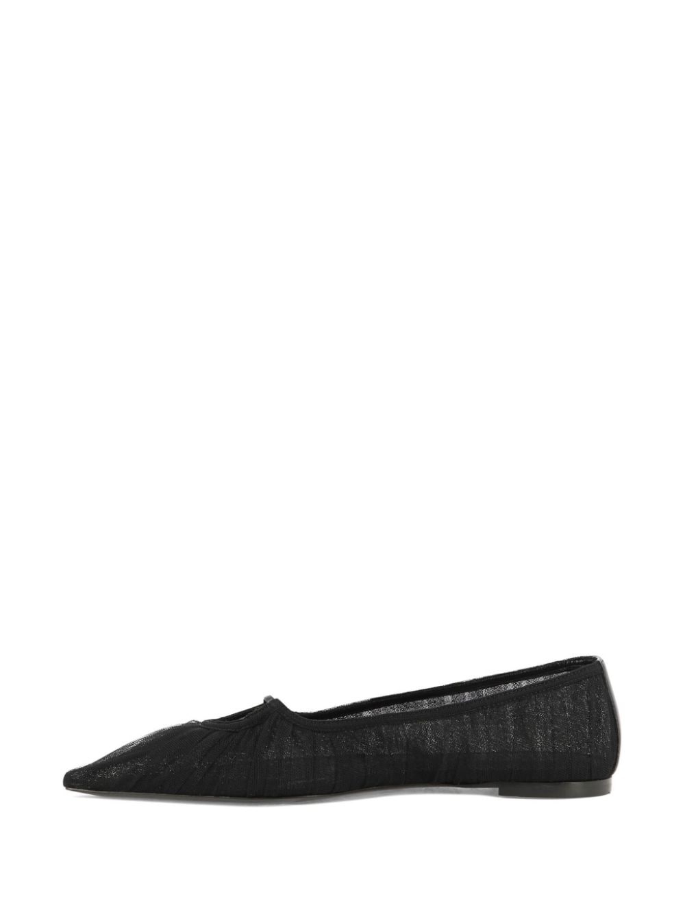 pointed-toe mesh ballerina shoes - 5