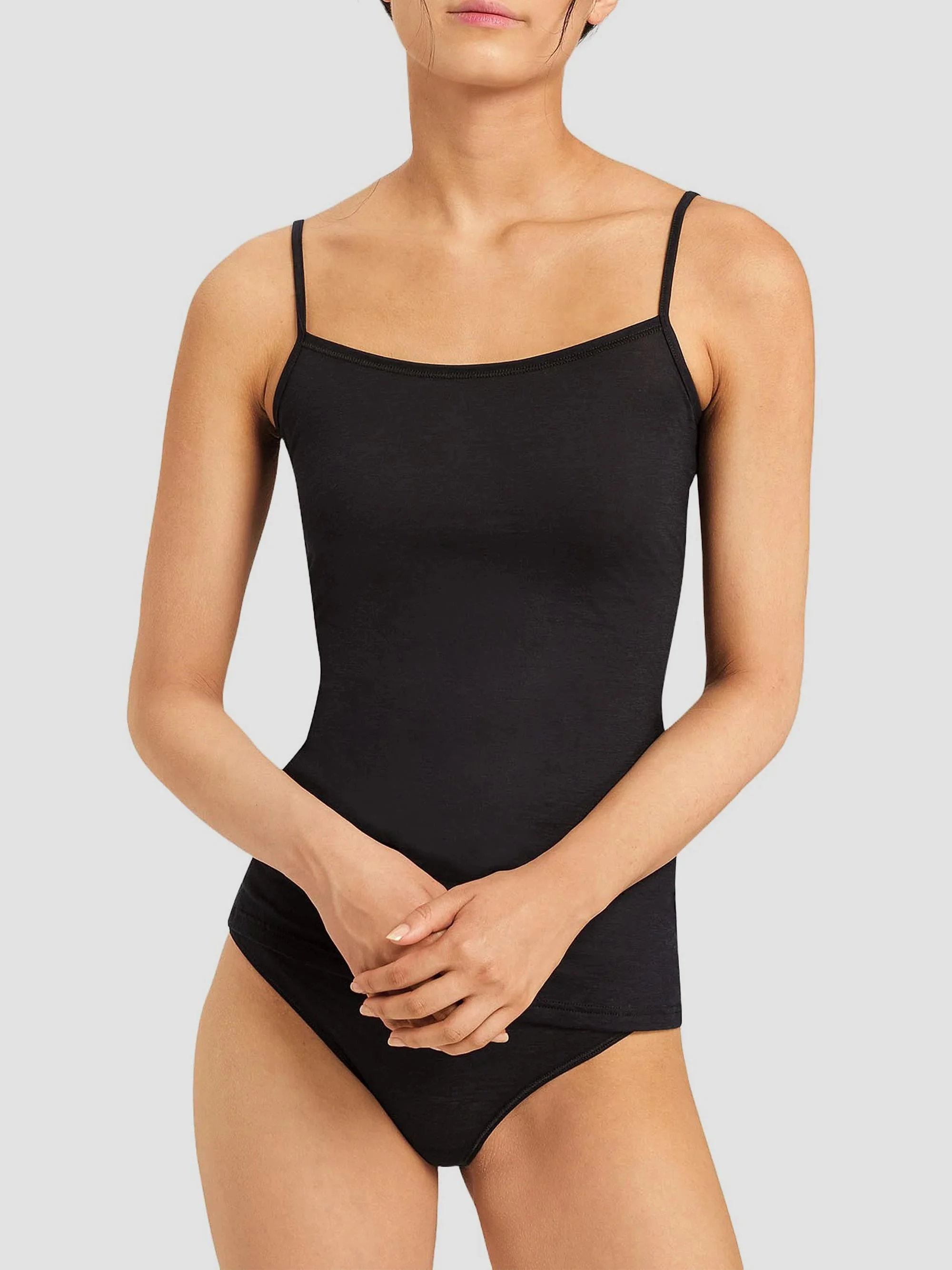 Women's Ultralight Cotton Camisole - Black - 1