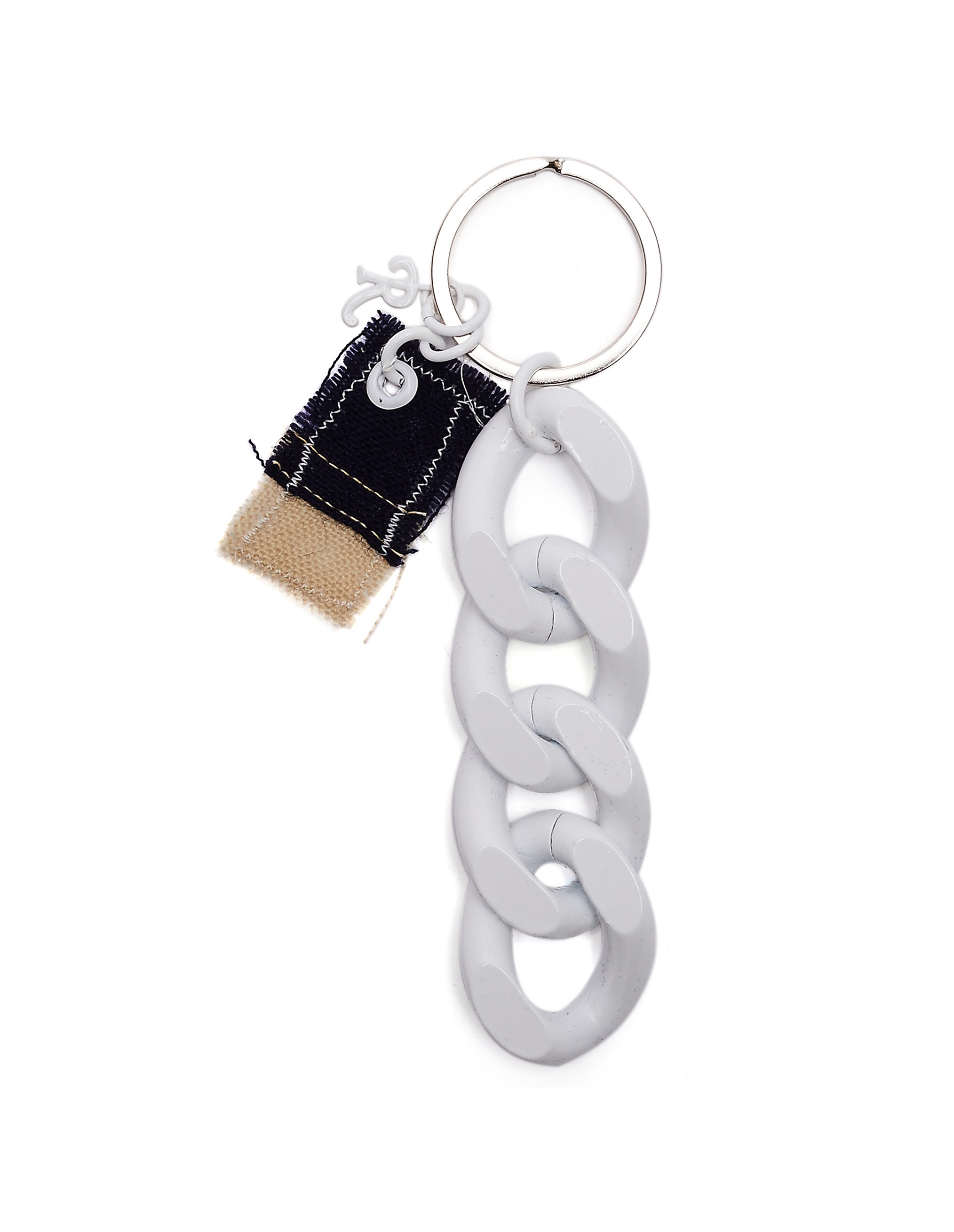 WHITE KEYCHAIN WITH FLAG - 2