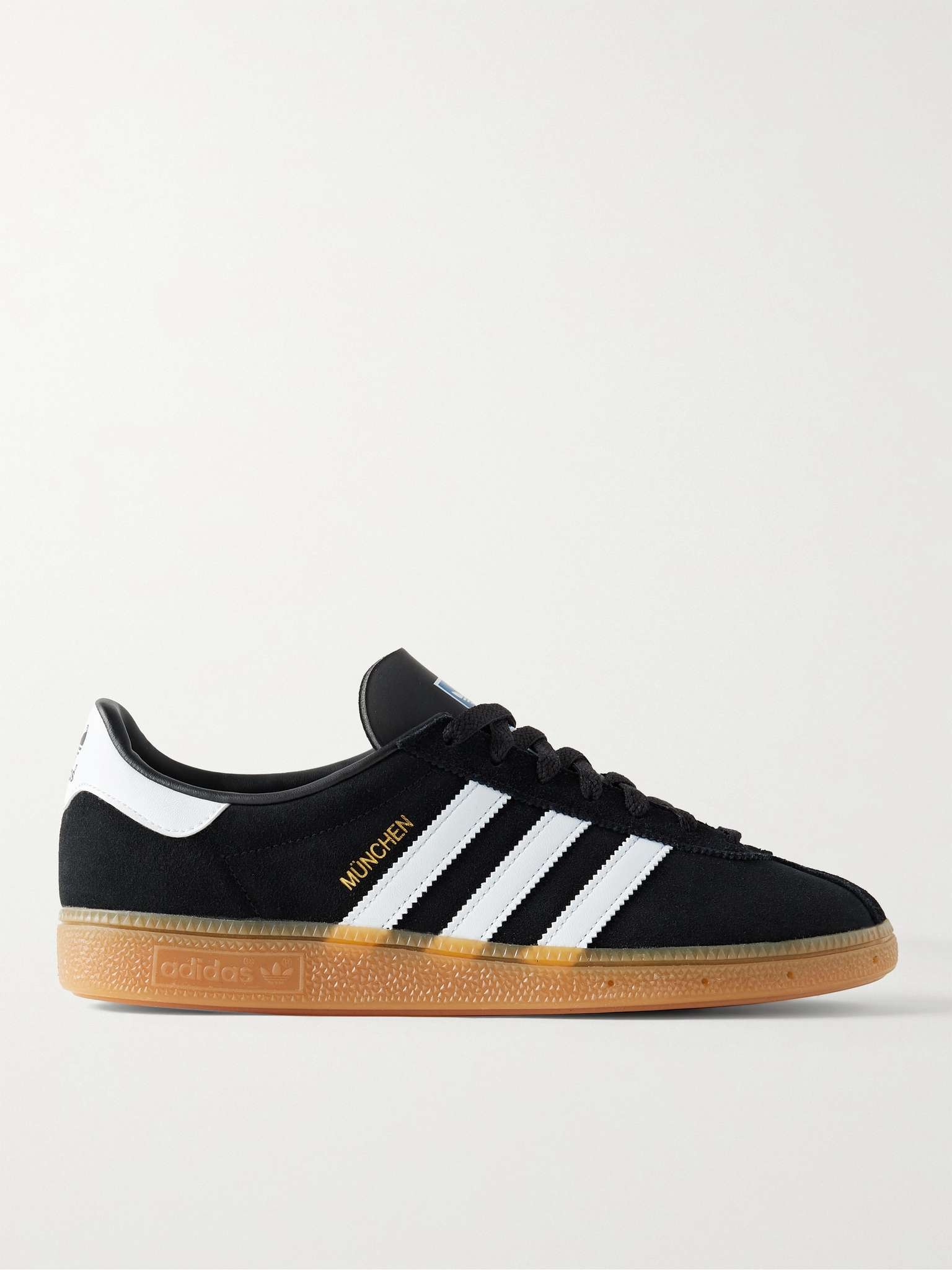 Munchen Leather-Trimmed Suede Sneakers - 1