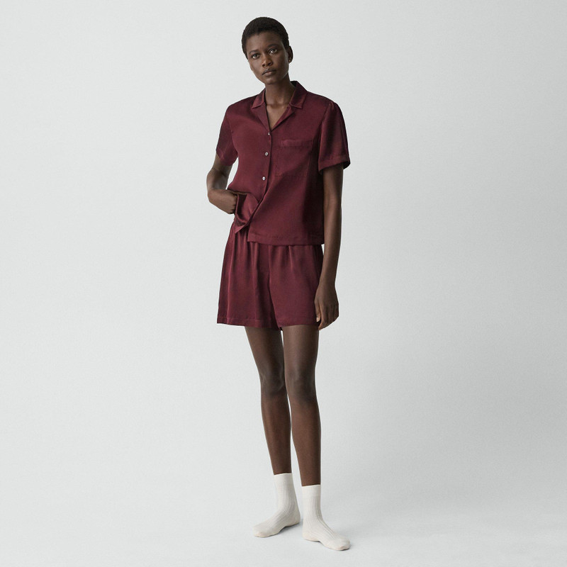 Short Pajama Set in Lounge Silk 2