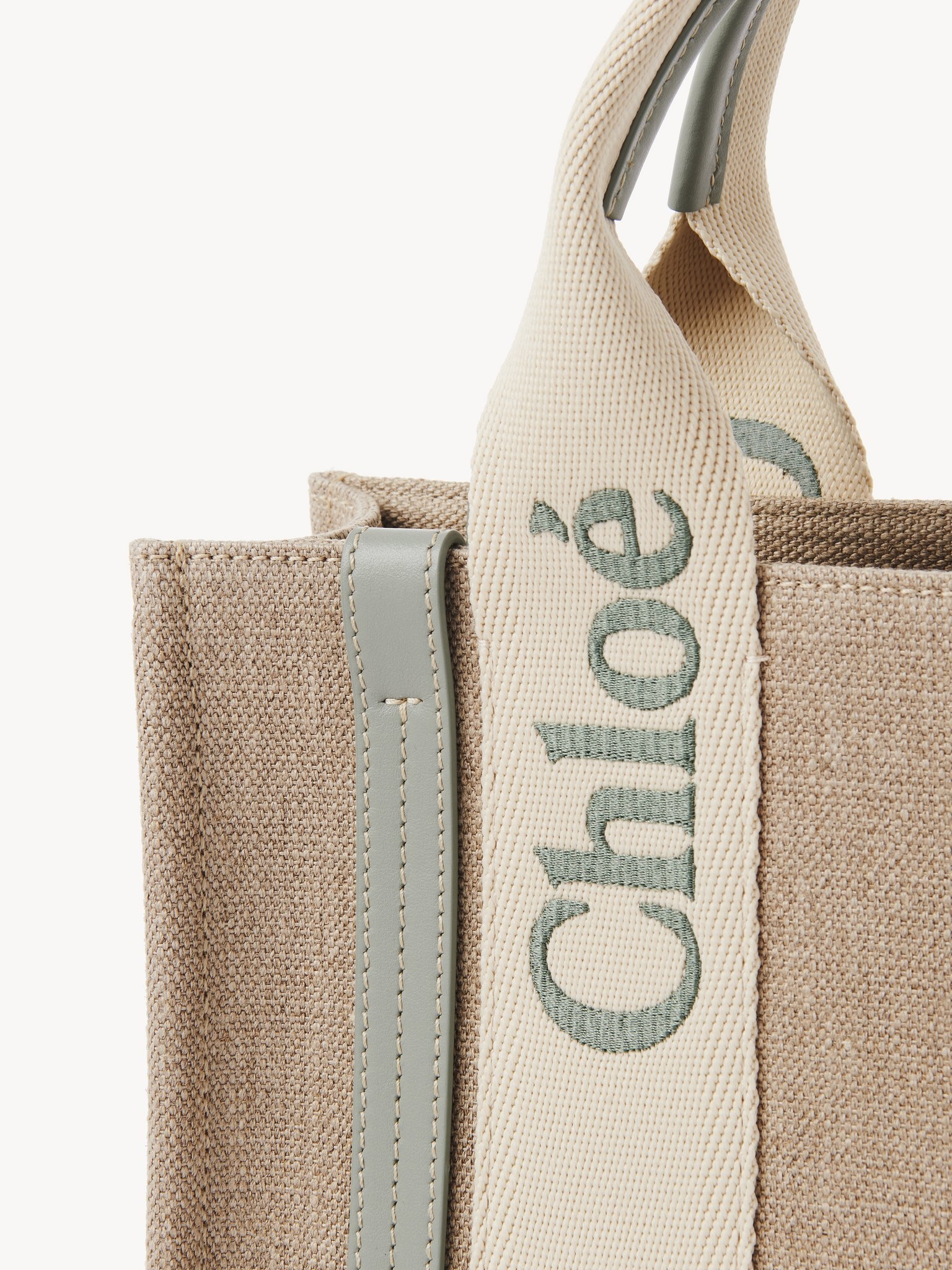 SMALL WOODY TOTE BAG IN LINEN - 6