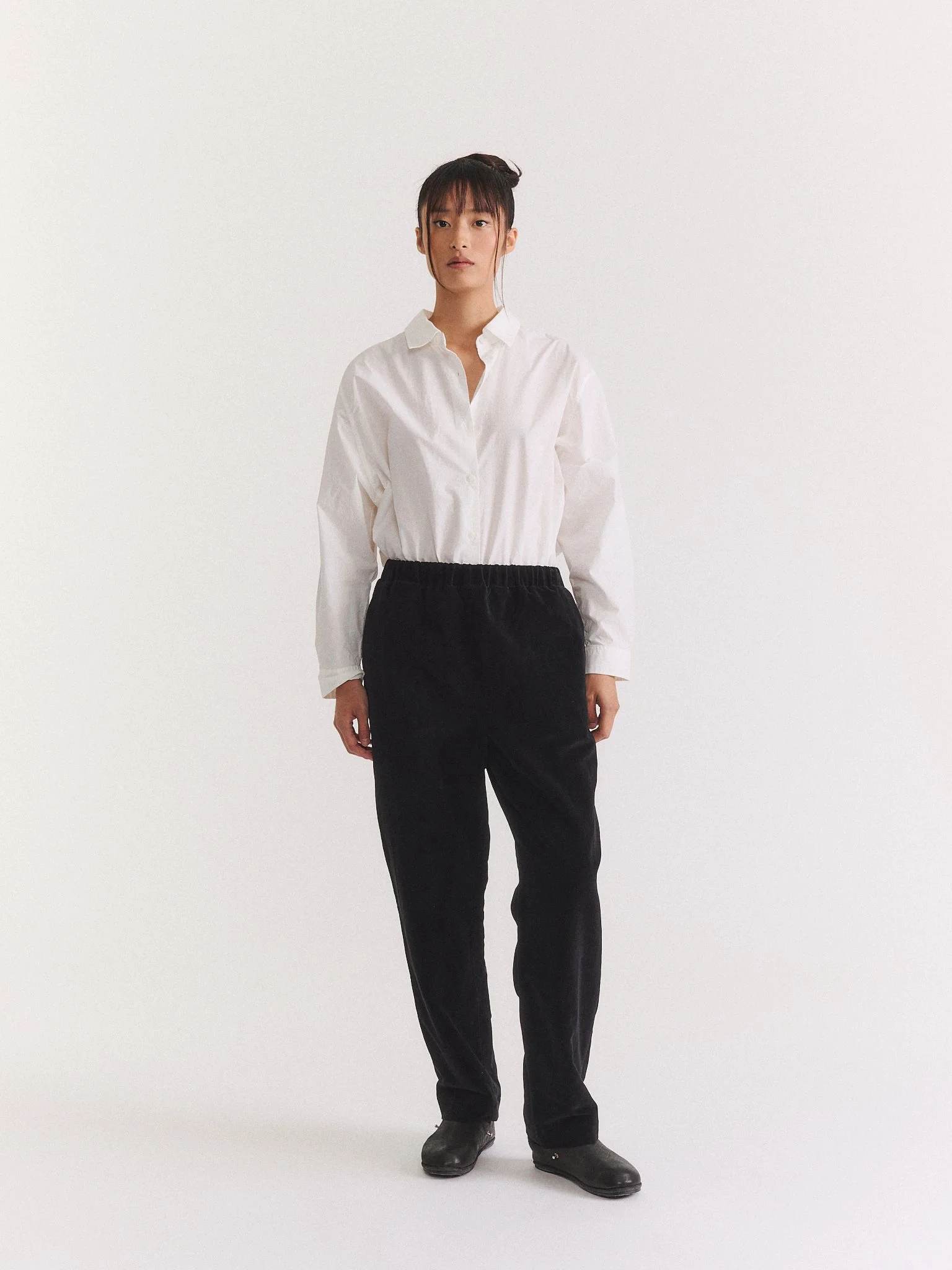LONG CHASSE PANT - MID VELVET - BLACK - 1