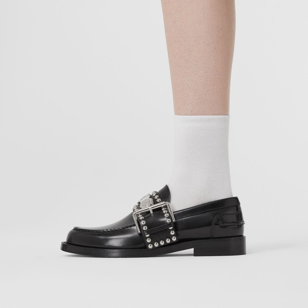 Logo Detail Buckled Leather Loafers - 3