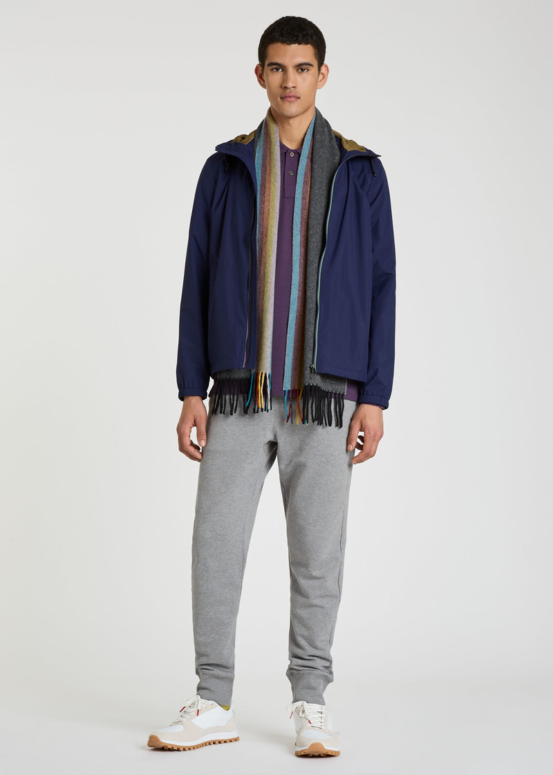 Cashmere Scarf With 'Artist Stripe' Trim 5