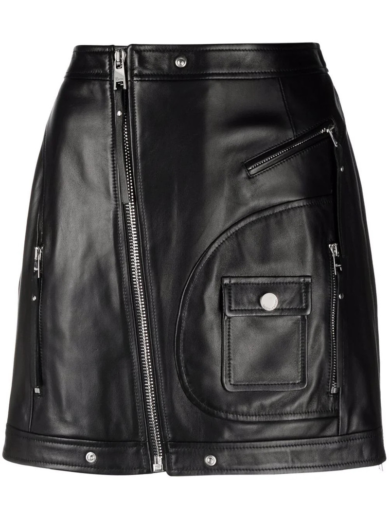 zip-up biker skirt 1