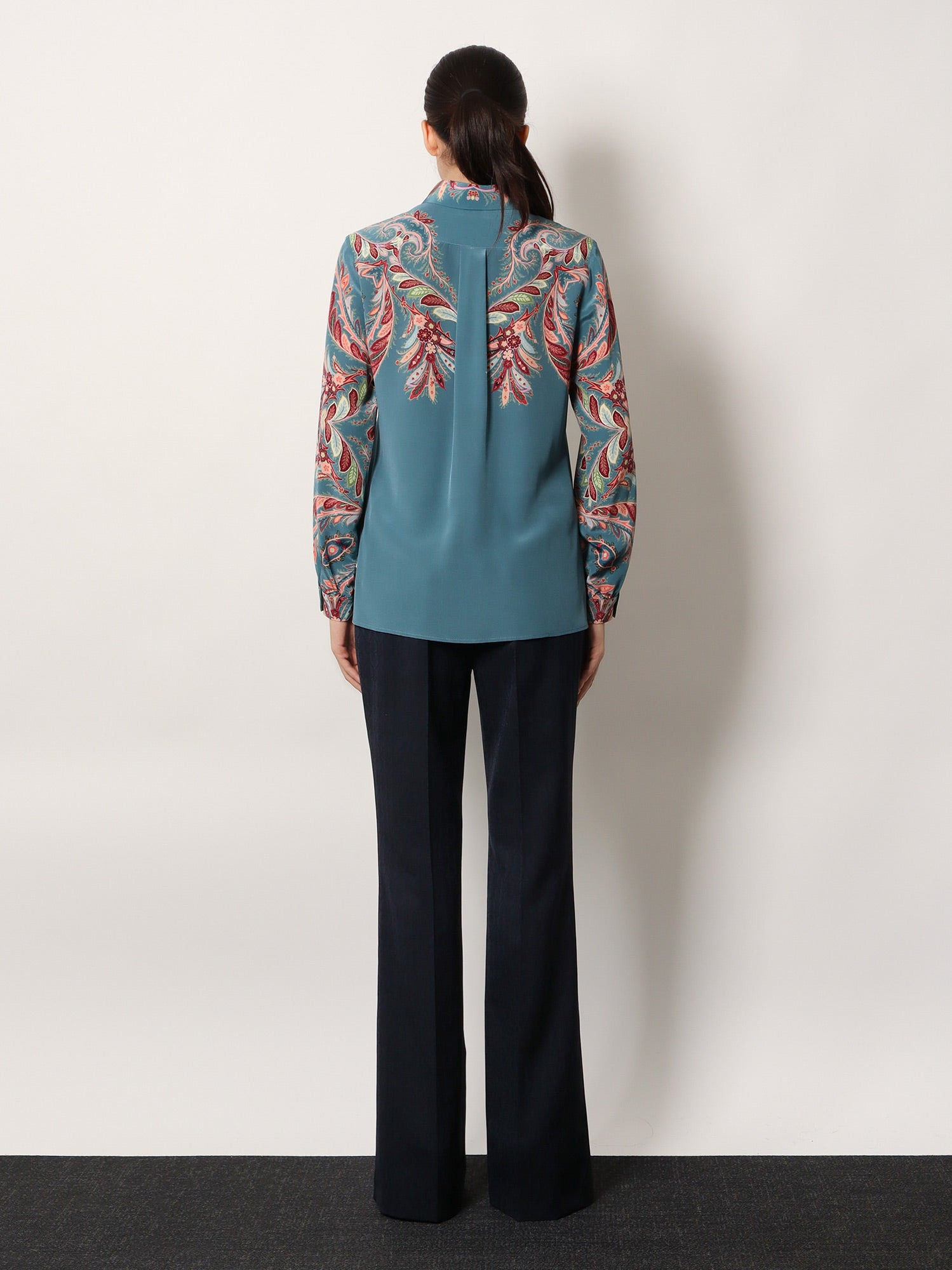 Paisley Print Silk Shirt - 3