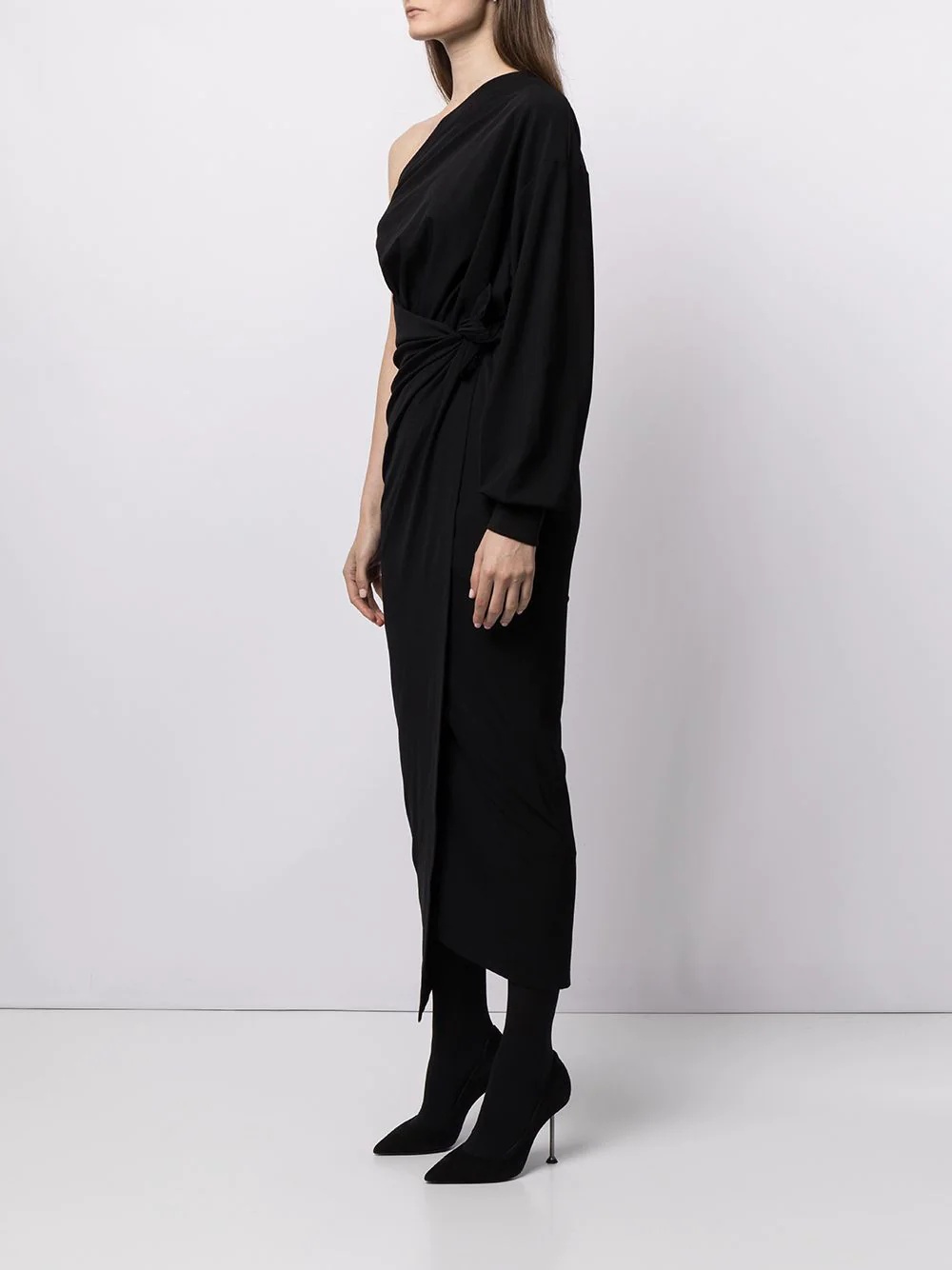 asymmetric wrap dress - 3