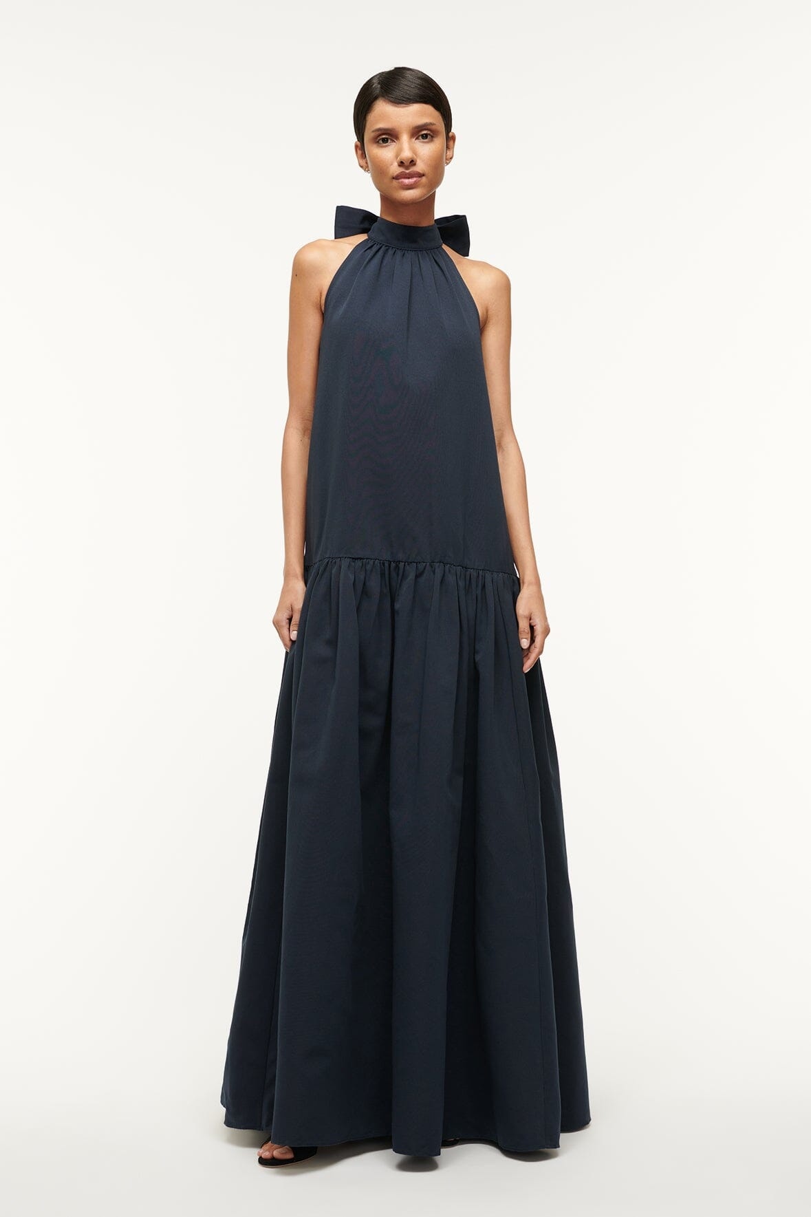 STAUD MAXI MARLOWE DRESS NAVY - 1