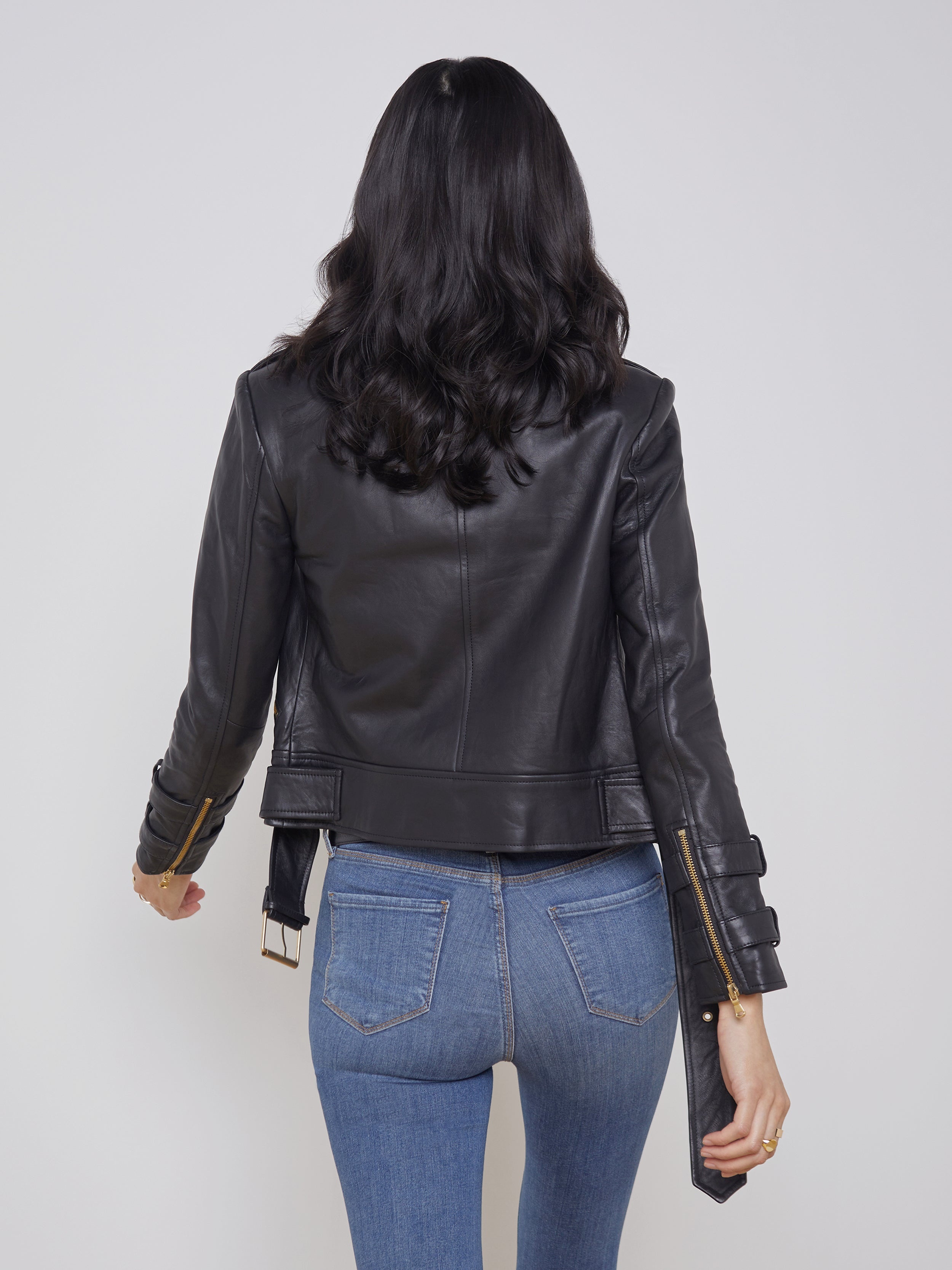 Billie Belted Leather Jacket - 4