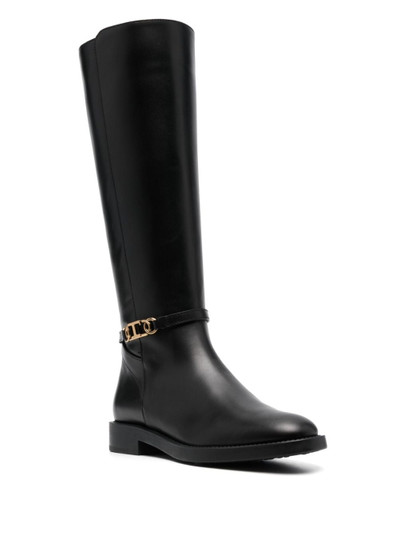Tod's logo-plaque leather boots outlook