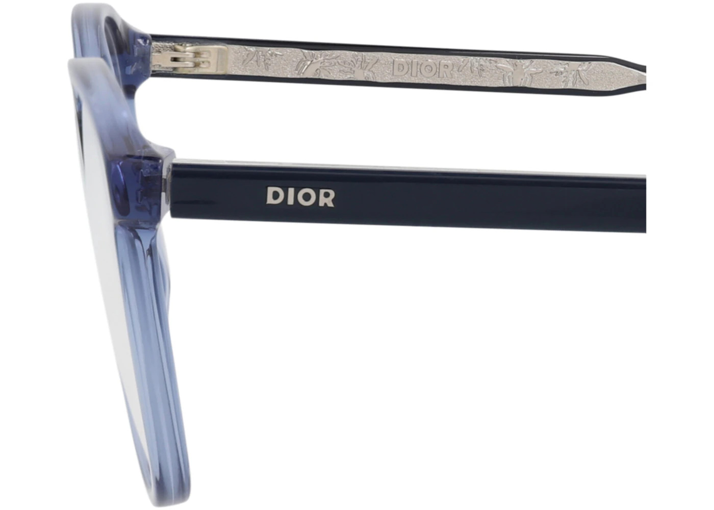 Dior Round-Frame Acetate Optical Frames Blue Blue Transparent (DM50048I-52-092) - 4