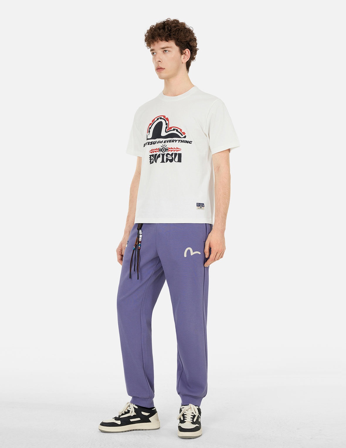 Totem Daruma Print Straight Fit Sweatpants - 3