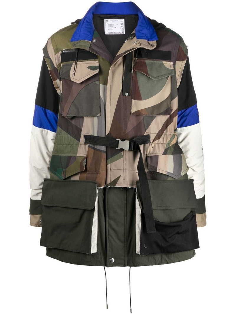 camouflage-print hooded coat 1