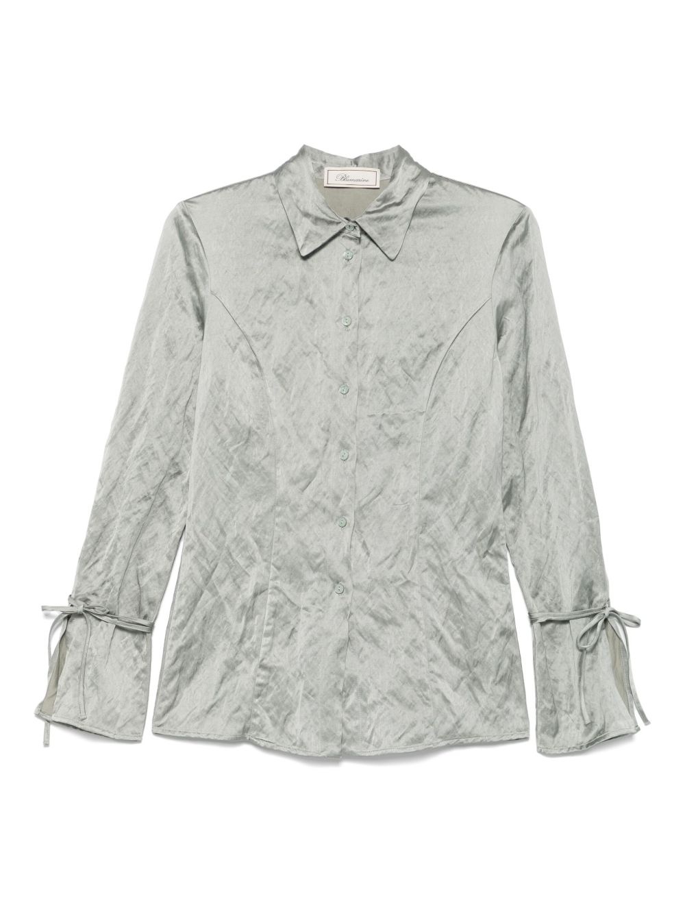 crinkled-satin shirt - 1