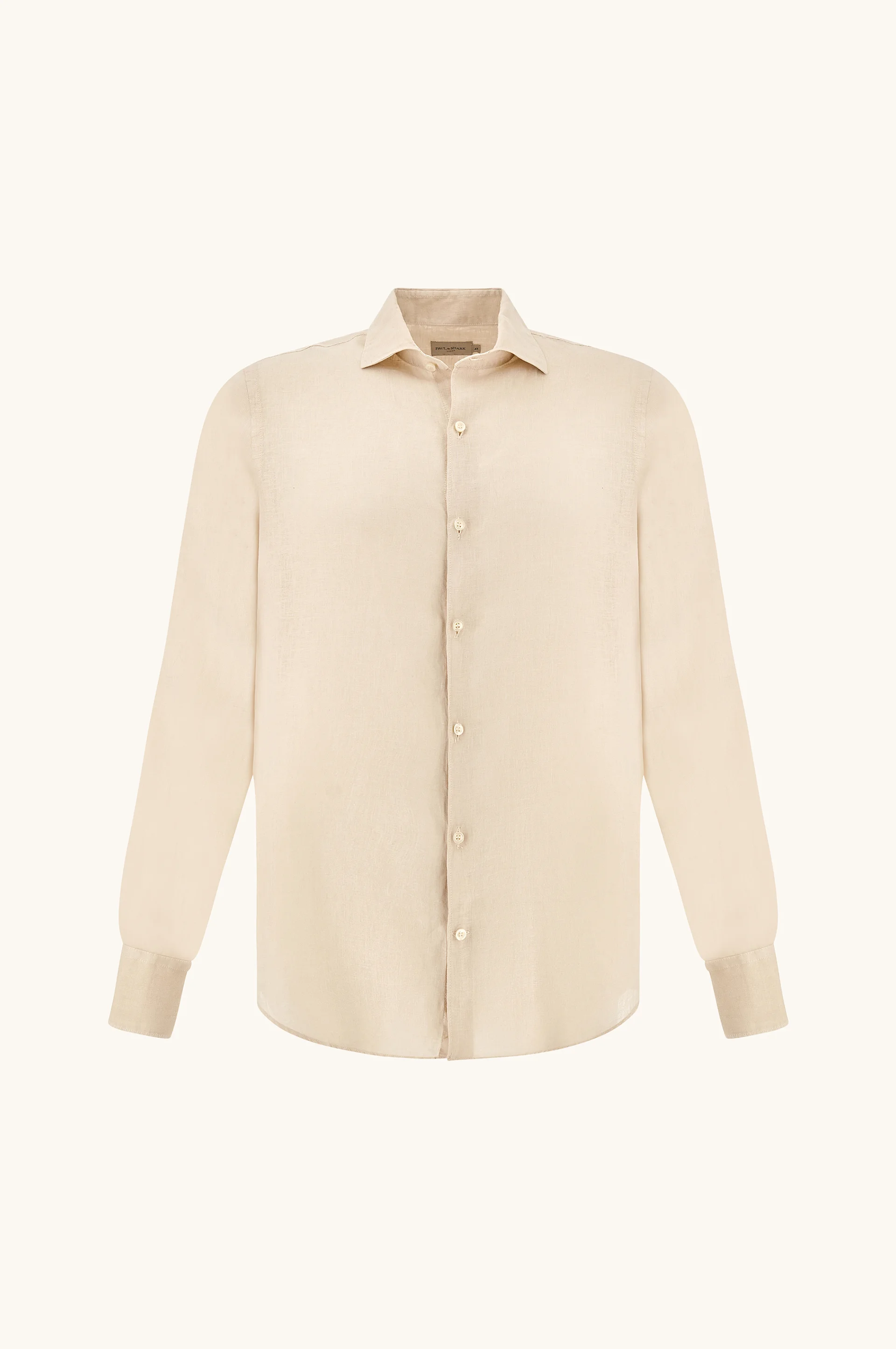 GARMENT‑DYED LINEN SHIRT - 1