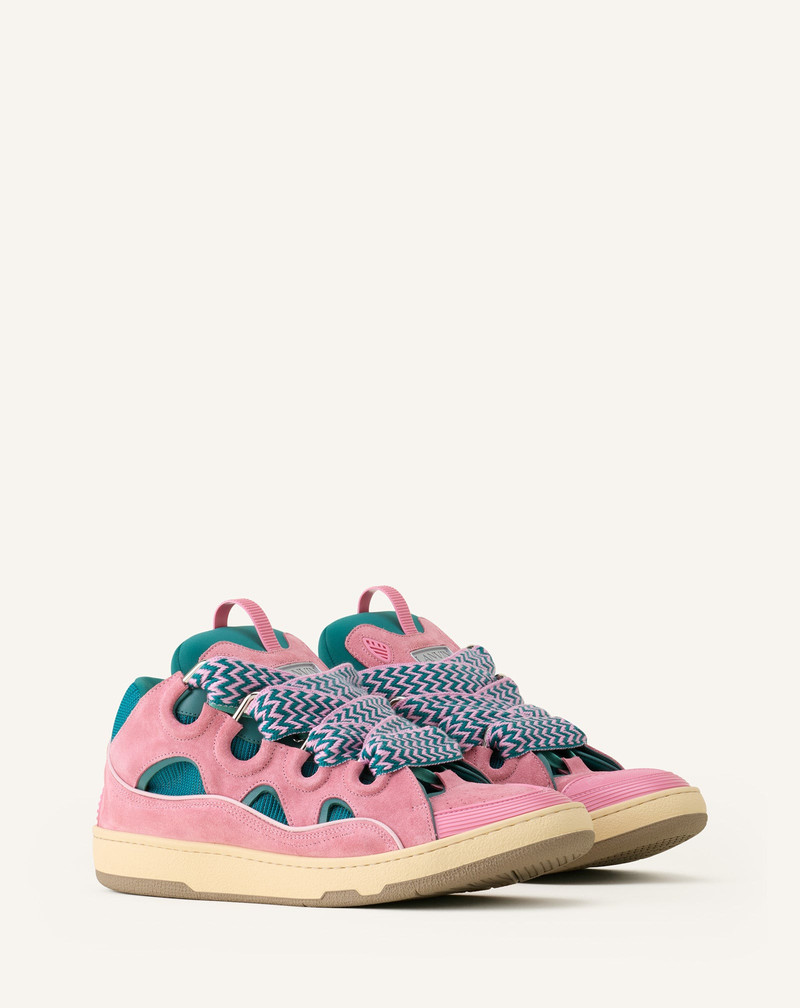 Lanvin GREEN CURB LEATHER SNEAKERS outlook