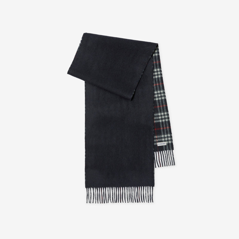 Check Cashmere Reversible Scarf 1