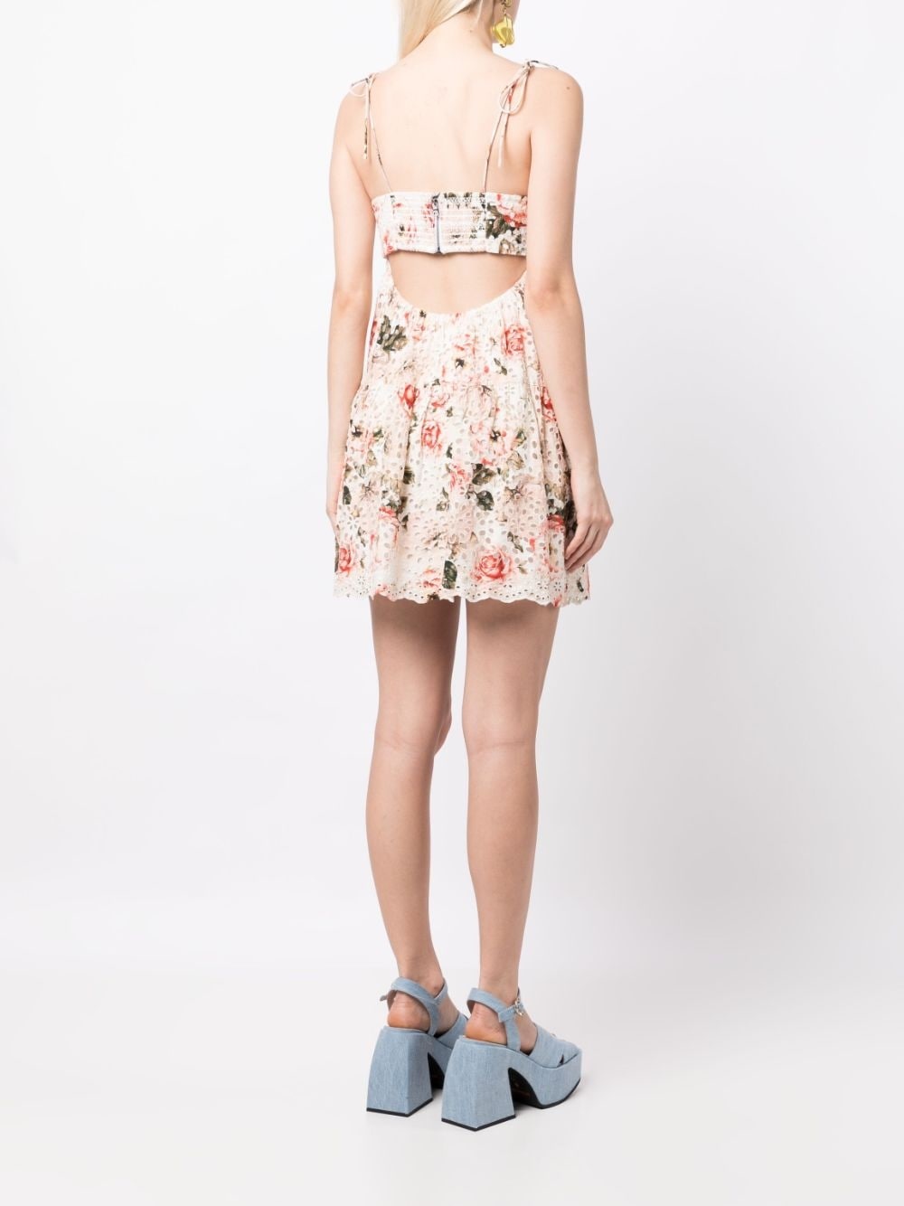 Lorelle Babydoll floral-print minidress - 4