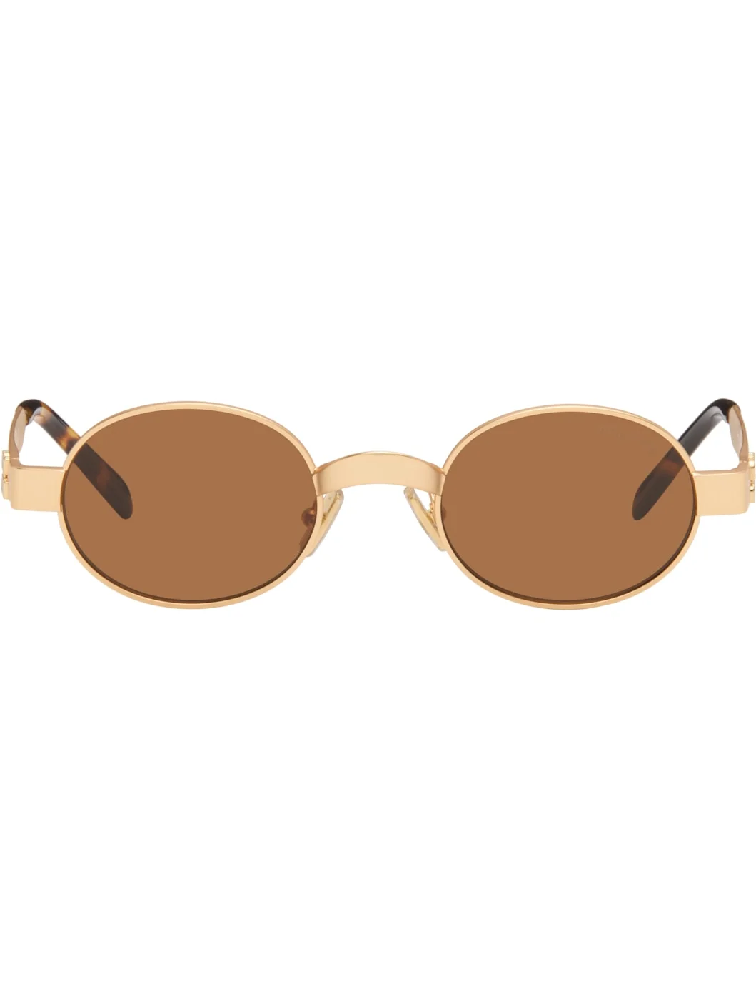 Gold Oval Sunglasses - 1