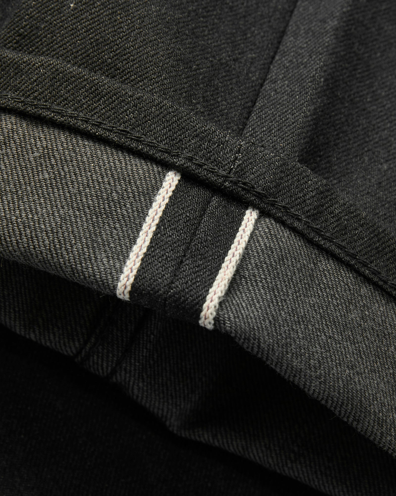 "Modesto" 14.25oz Black Grey Selvedge Denim - Straight Fit - 8