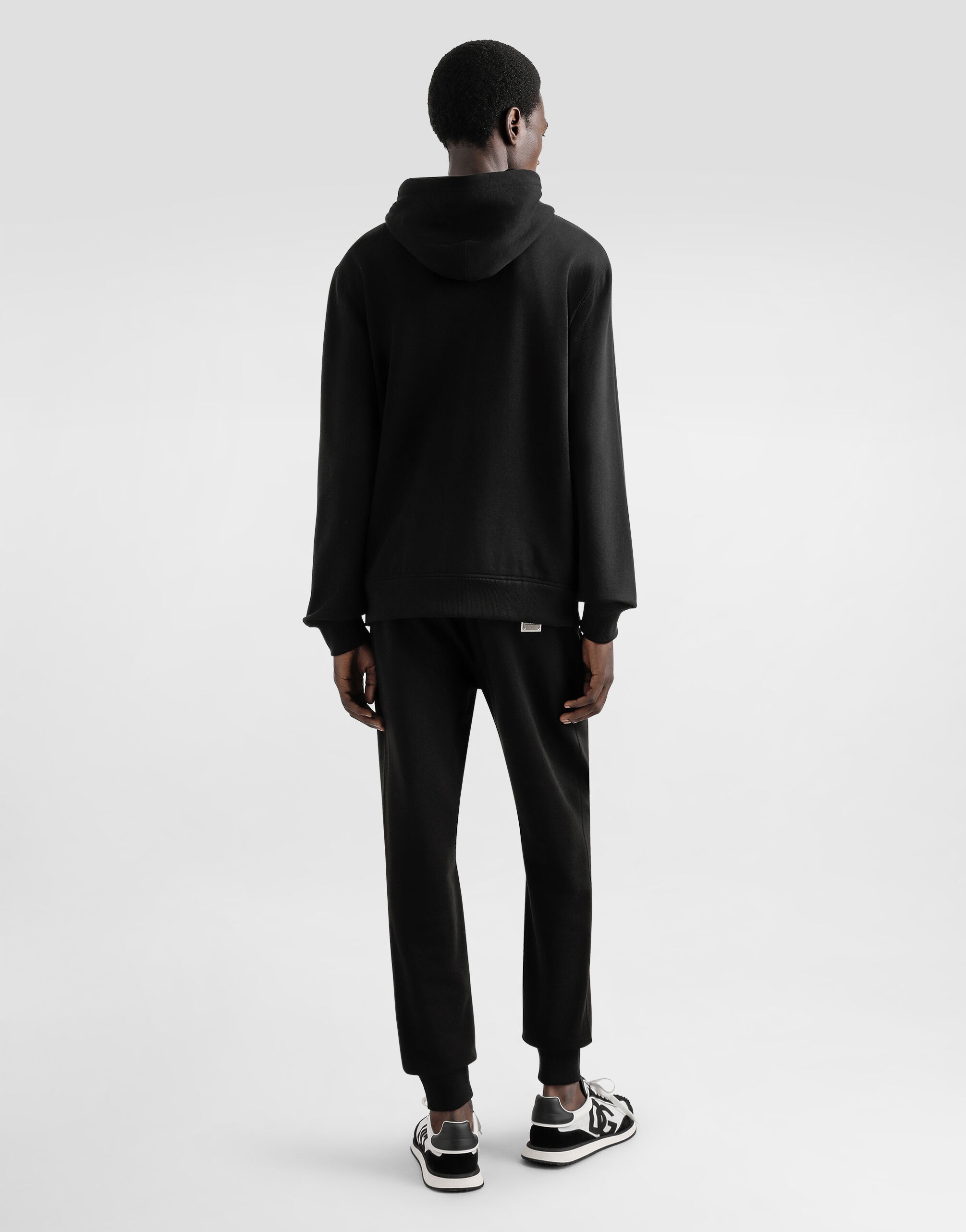 Cotton hoodie with tag - 3