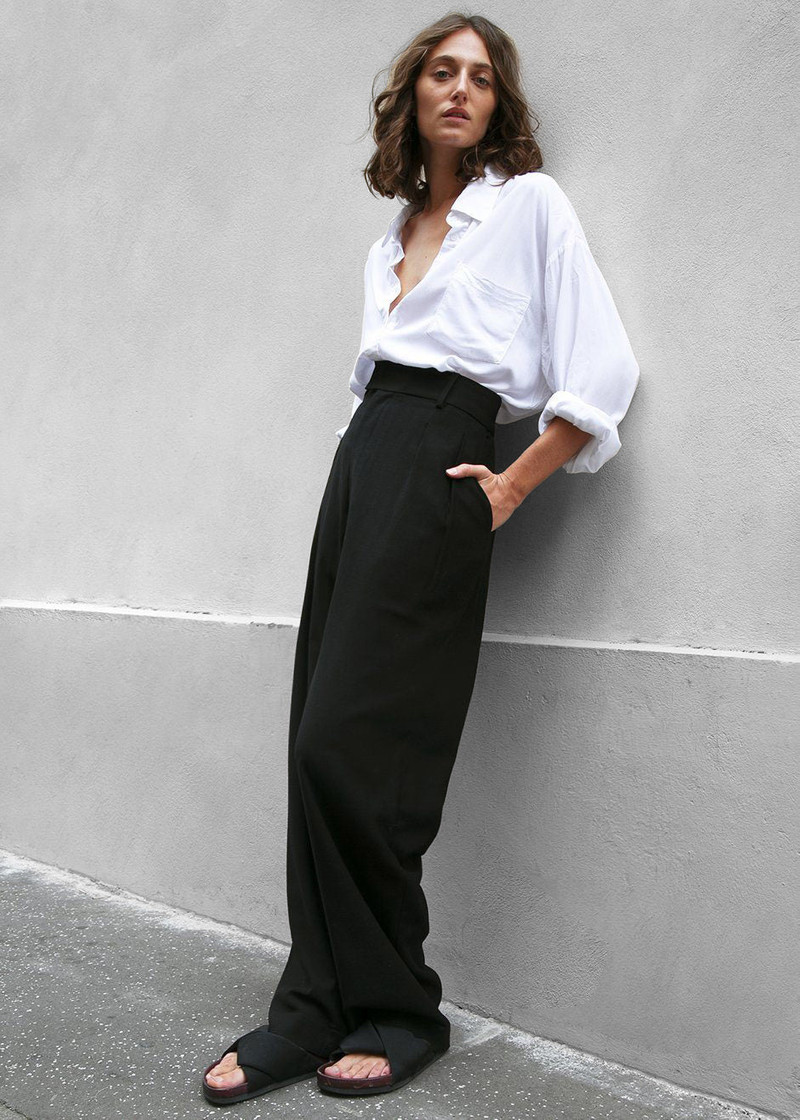Hanna Silky Oversized Blouse - White 4