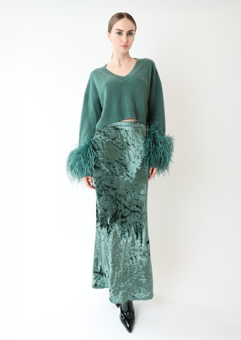 LAPOINTE Velvet Skirt outlook