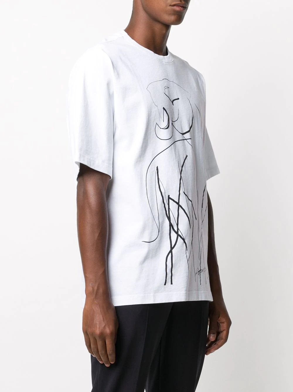 drawing-tiger cotton T-shirt - 3