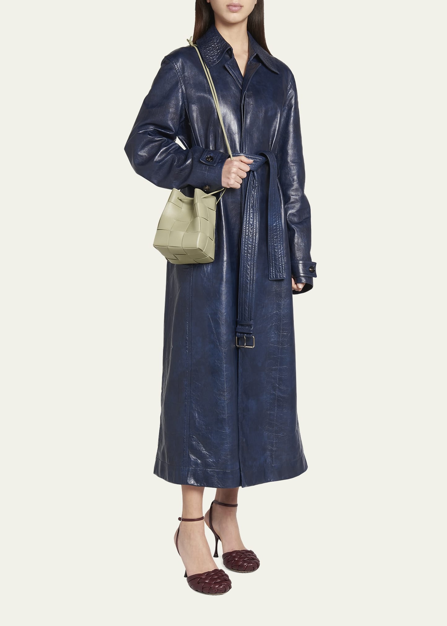 Cassette Intrecciato Leather Bucket Bag - 5