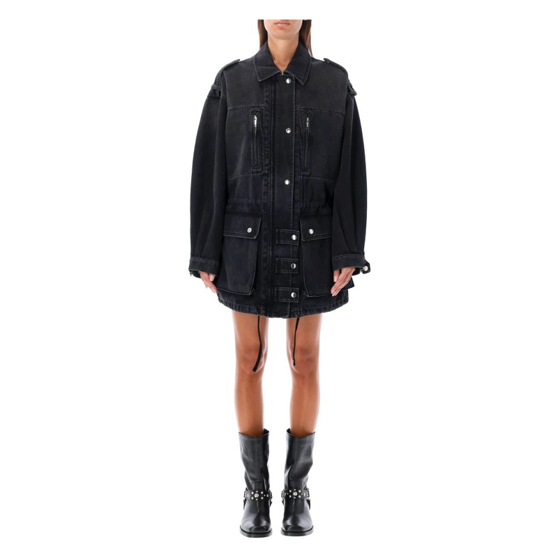 Isabel Marant Étoile FADED BLACK DENIM JACKET AW24 outlook