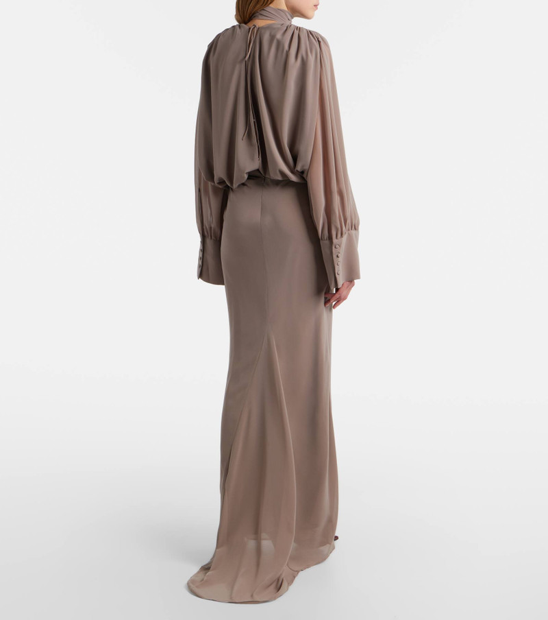 Scarf-detail maxi dress 3