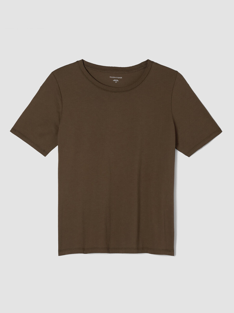 Organic Pima Cotton Jersey Round Neck Tee 1