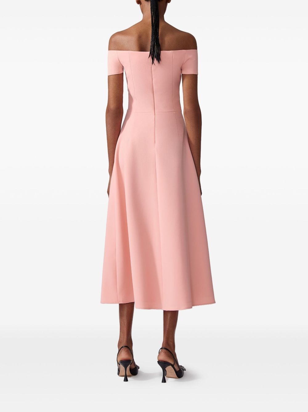bow-appliqué midi dress - 3