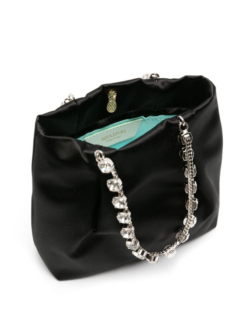 crystal-embellished satin tote bag 5